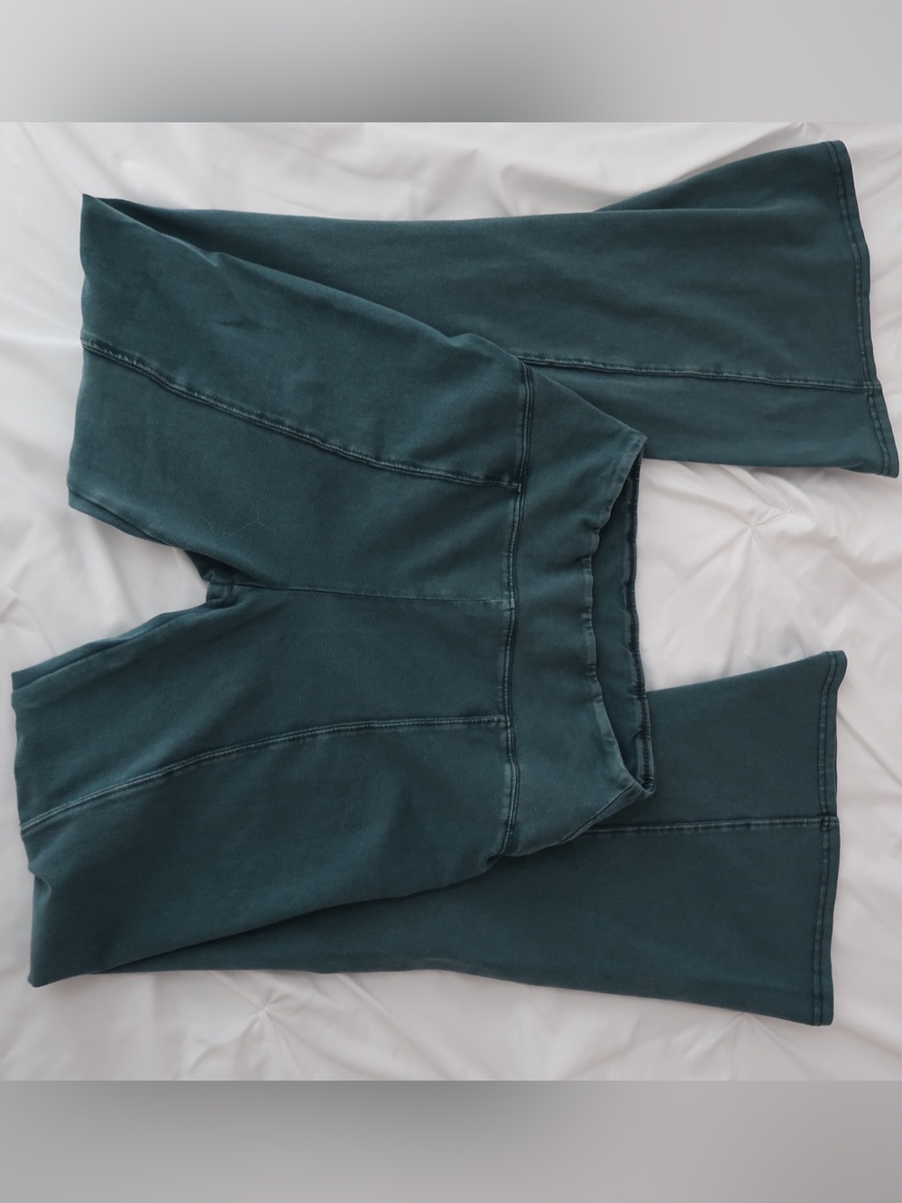 Out From Under Teal Flared Leggings - Picture 2 of 5